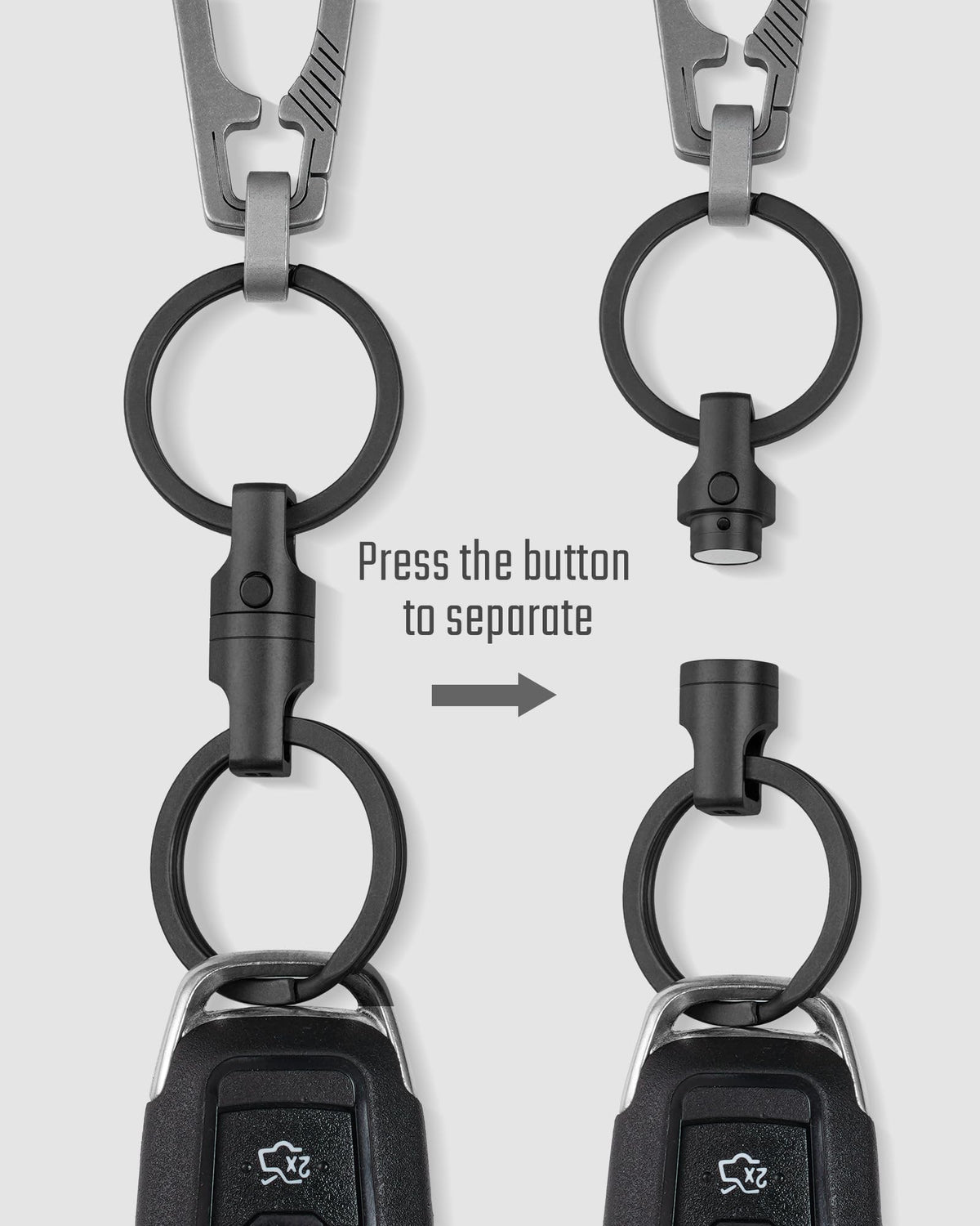KeyUnity close-up of magnetic lock alignment, quick reconnection benefit