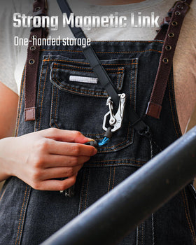 KeyUnity detailed dual-button release mechanism, secure deliberate detachment benefit