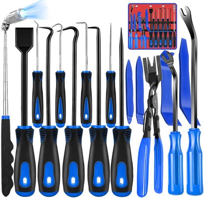 Keze front layout kit showing all 17 pieces for quick identification and organized storage