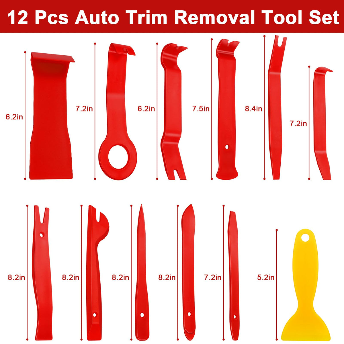 Keze nylon pry tool close-up highlighting non-marring edge for paint-safe prying