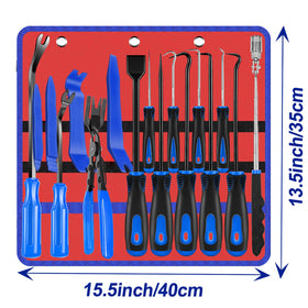 Keze kit beside a ruler for scale showing compact, portable size for workshops