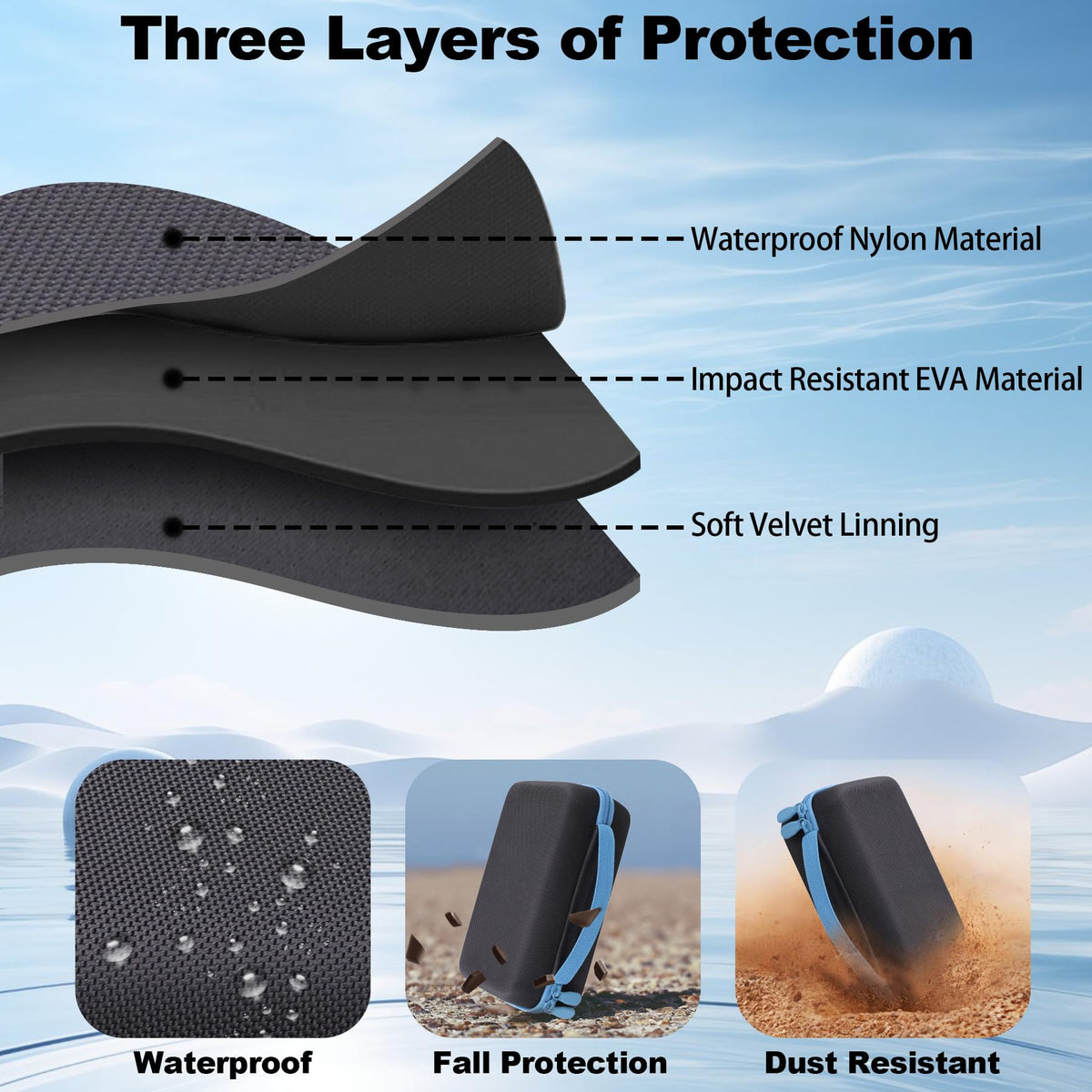 khanka case beside car roadside showing portability and on-the-go readiness