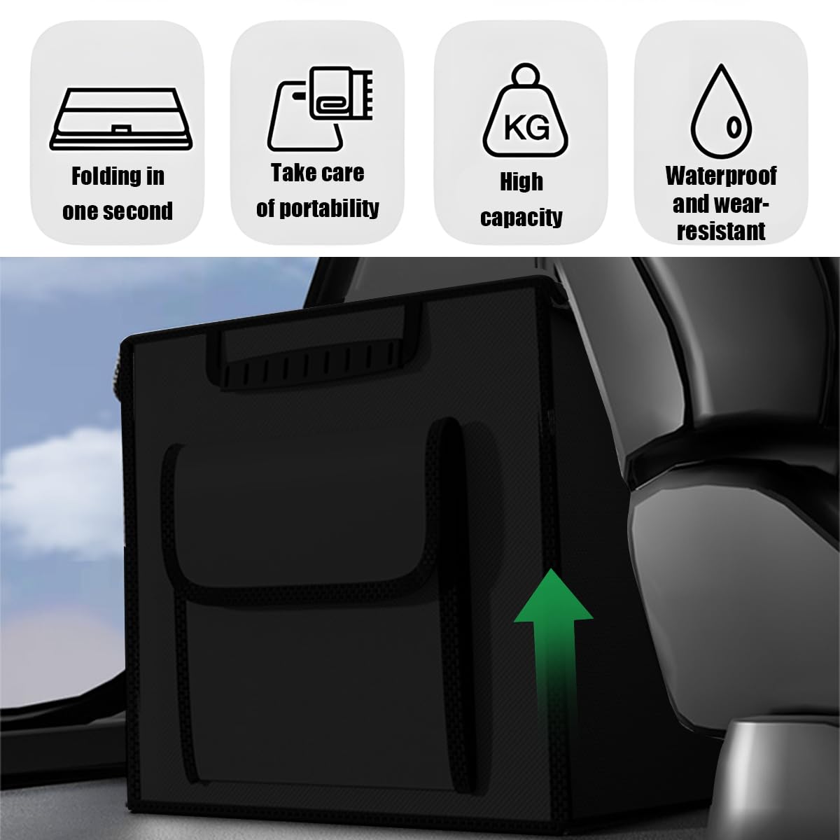 KHGUZ side pocket and handle showing quick access and comfortable carrying