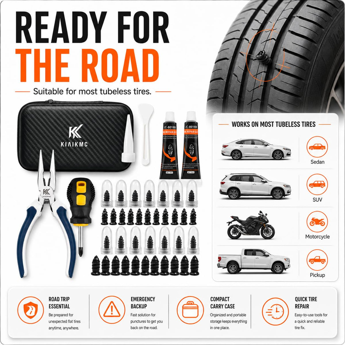 kiaikmc complete kit beside a hand for compact size and portability