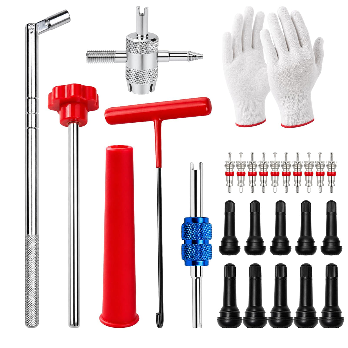 kiaikmc tool kit front layout showing tools and spare stems for fast repairs