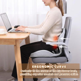Kicknove underside with non-slip gel particles for secure seat grip