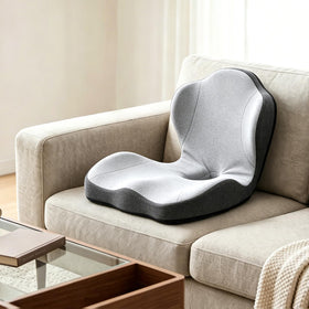 Kicknove cushion installed in car demonstrating improved driving posture