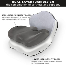 Kicknove side profile showing lumbar support and W-shaped contour benefits