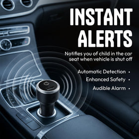 KIDZALERT sensor installed under car seat illustrating secure, concealed placement