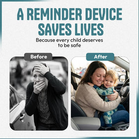 KIDZALERT alarm plugged into 12V cigarette lighter highlighting plug-and-play use