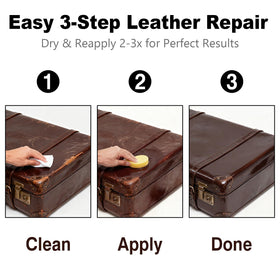 KIEPOL brush and sponges displayed with tools for precise leather repairs