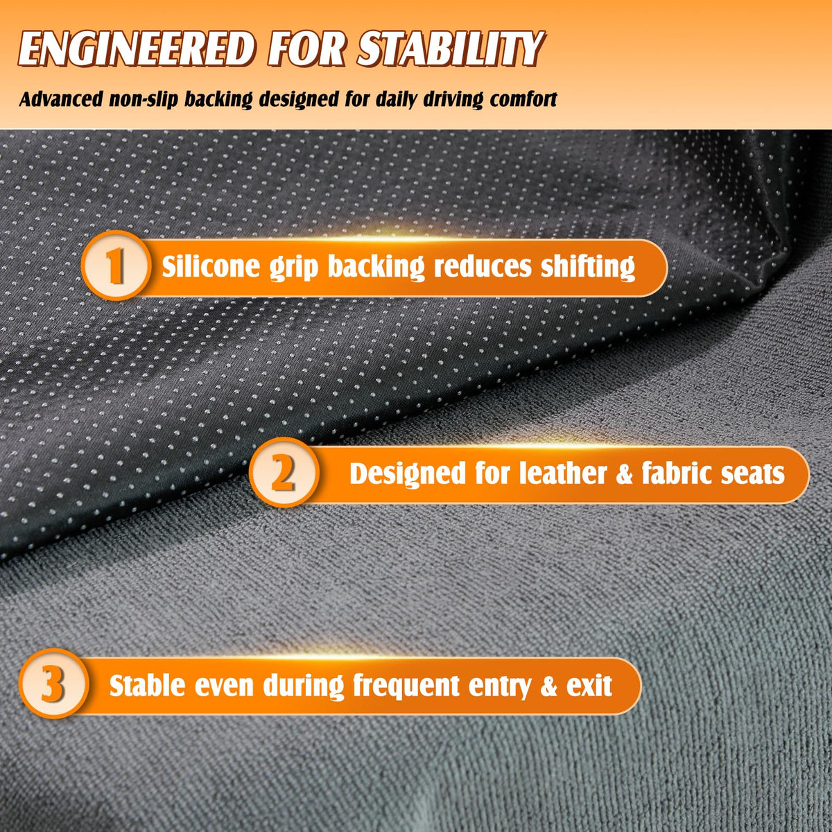 KIGEMOS seat covers rolled in trunk for compact storage