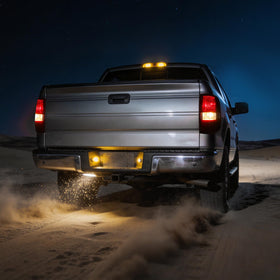 KIGEMOS truck at night showing visible brake light contrast benefit