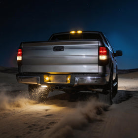 KIGEMOS nighttime lit tail lights demonstrating bright visibility