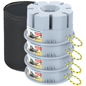 KIKIRV front view of 4-pack blocks showing compact portability and strength