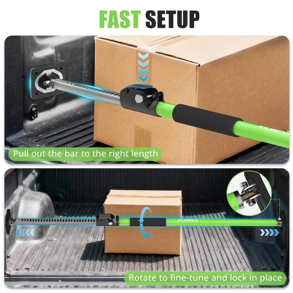 KILOUPOLE in trailer hauling gear, illustrating organized and safer loads