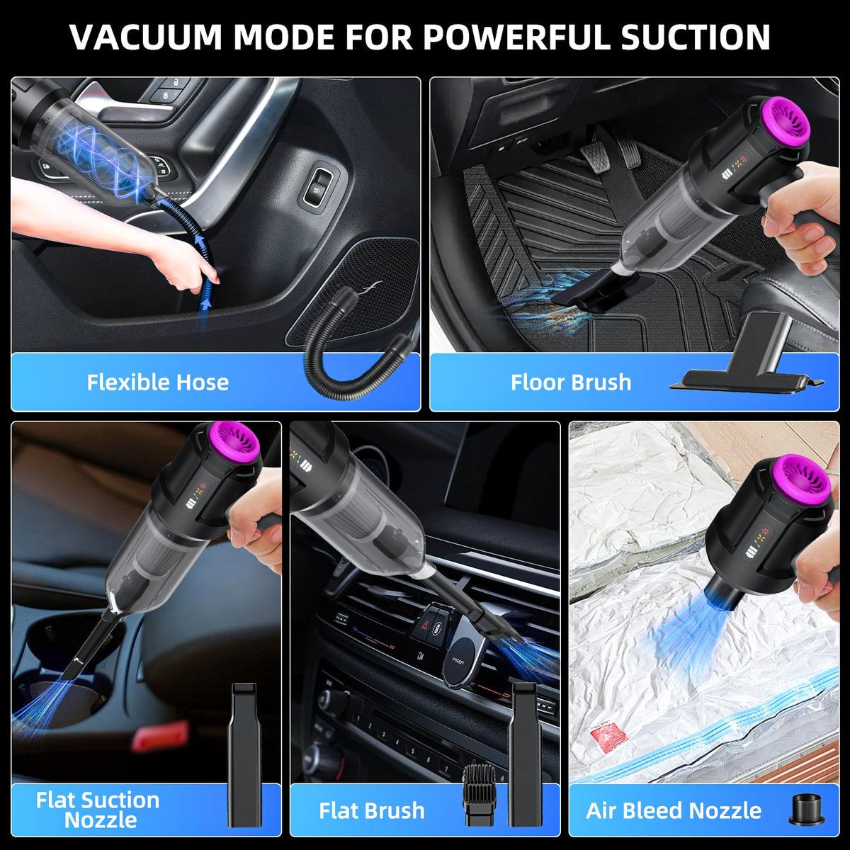 Kimdog cleaning a car seat removing crumbs and pet hair effectively