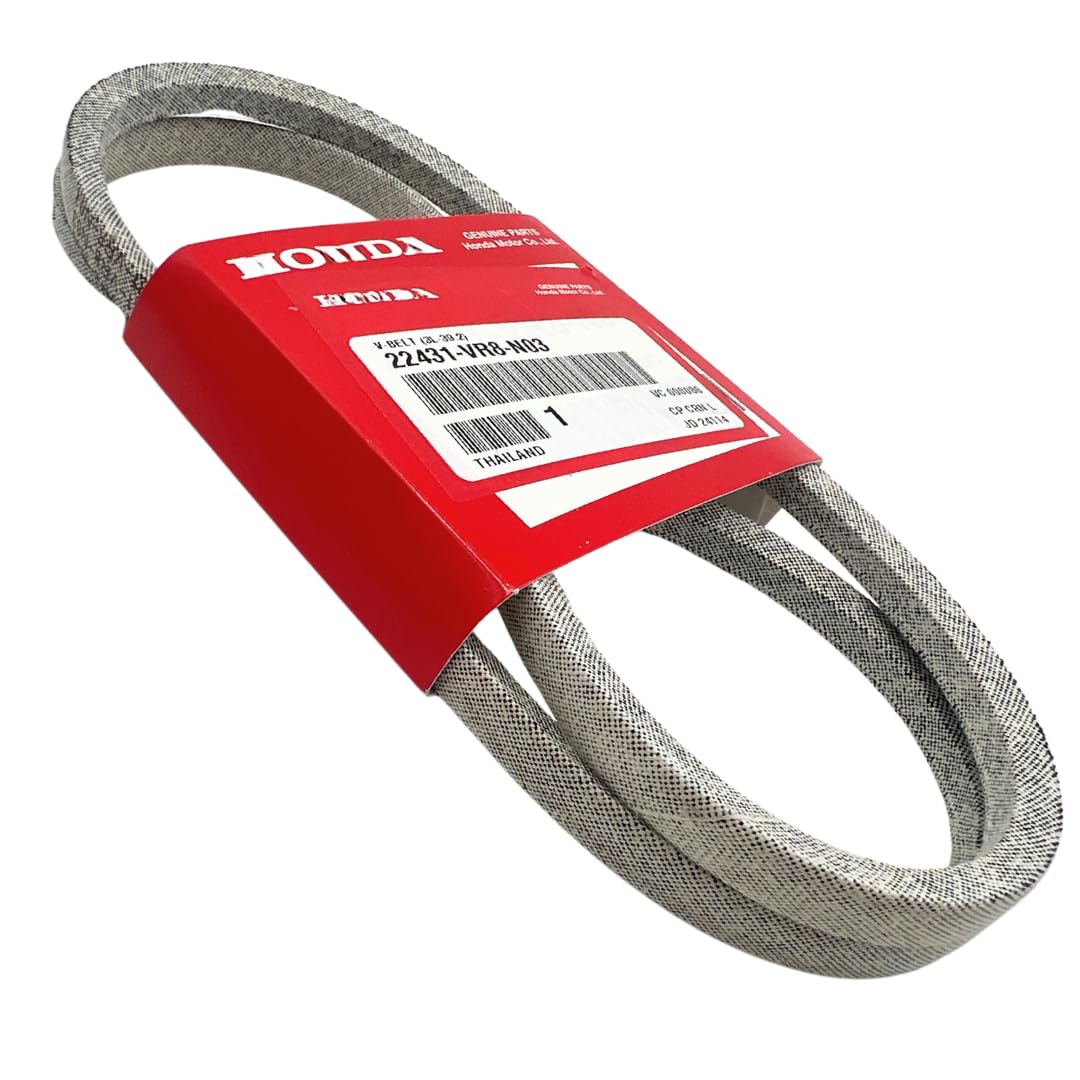KINDZA drive belt front view showing part 22431-VR8-N03 and clear branding for correct replacement