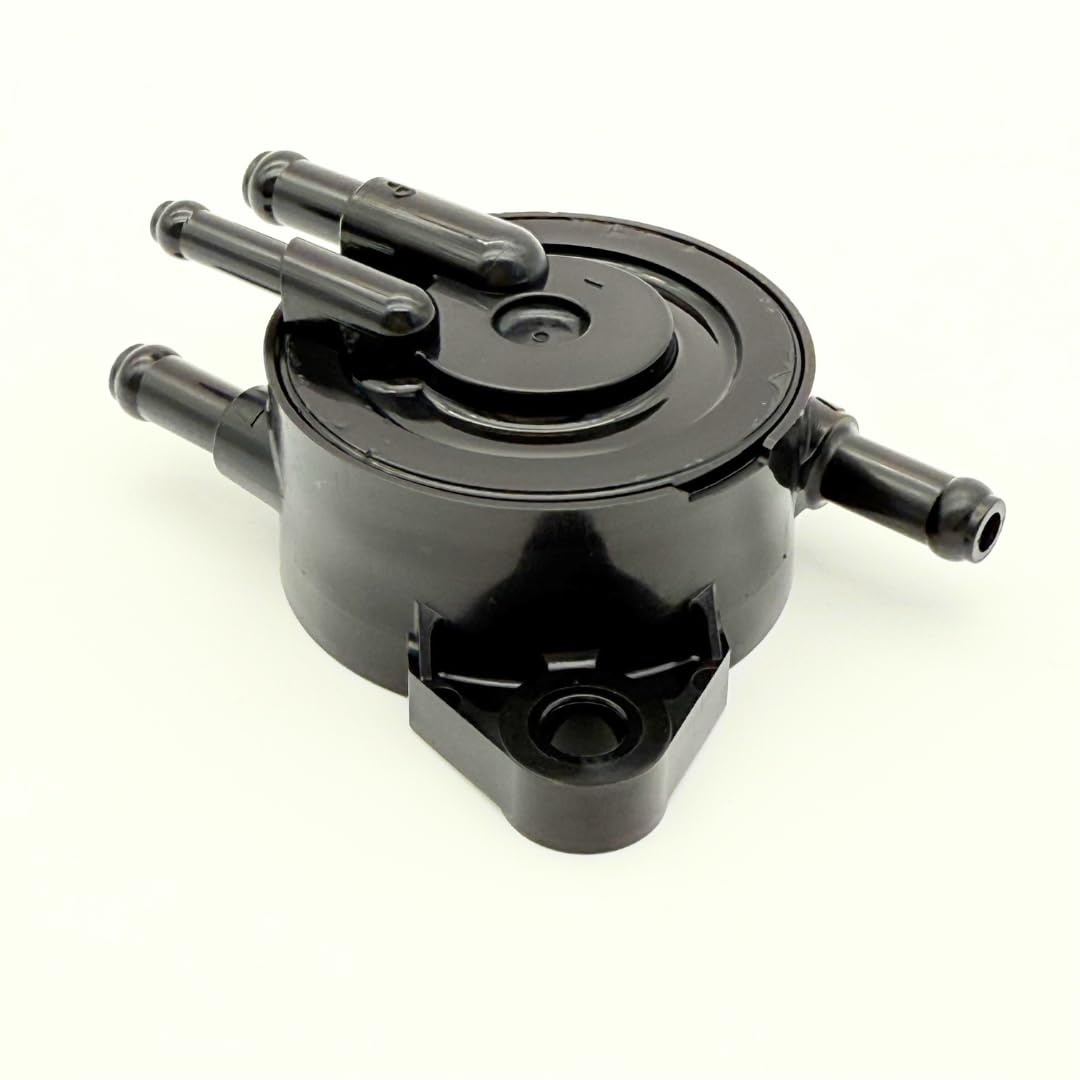 KINDZA fuel pump inlet and outlet ports visible to confirm hose attachment