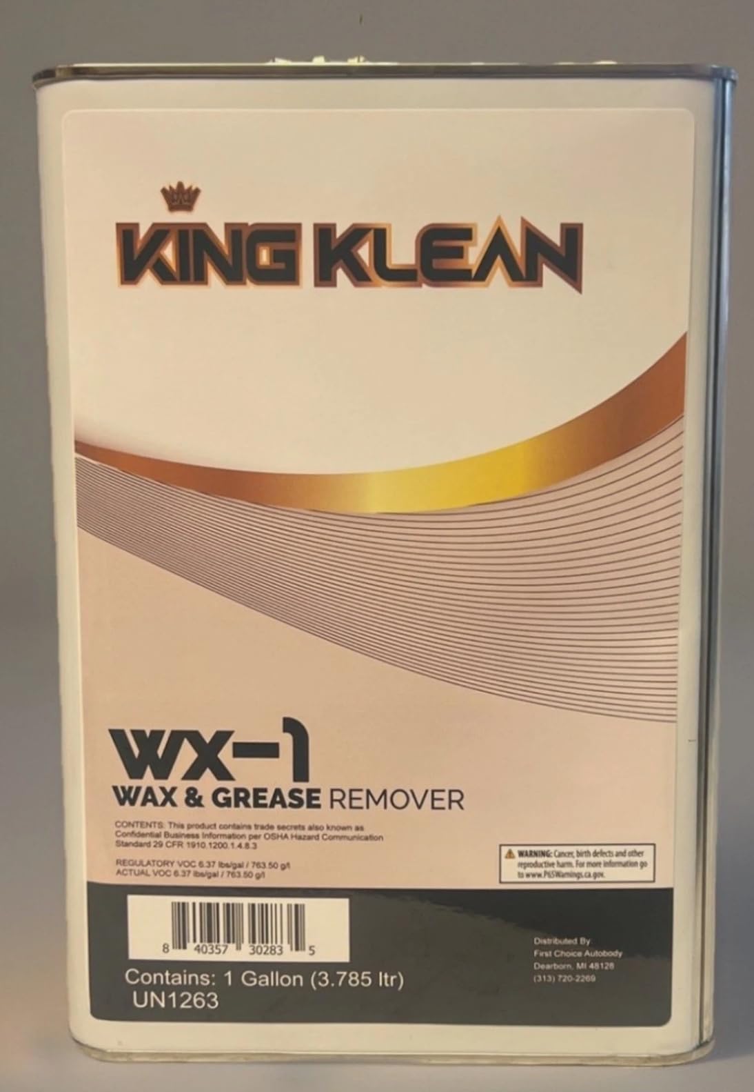 KING KLEAR 1-gallon container front view showing label and volume for shop-ready cleaning