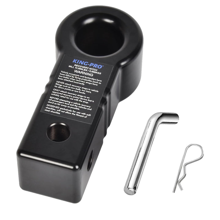 KING-PRO front view of 2-inch hitch receiver showing sturdy mounting for safe towing