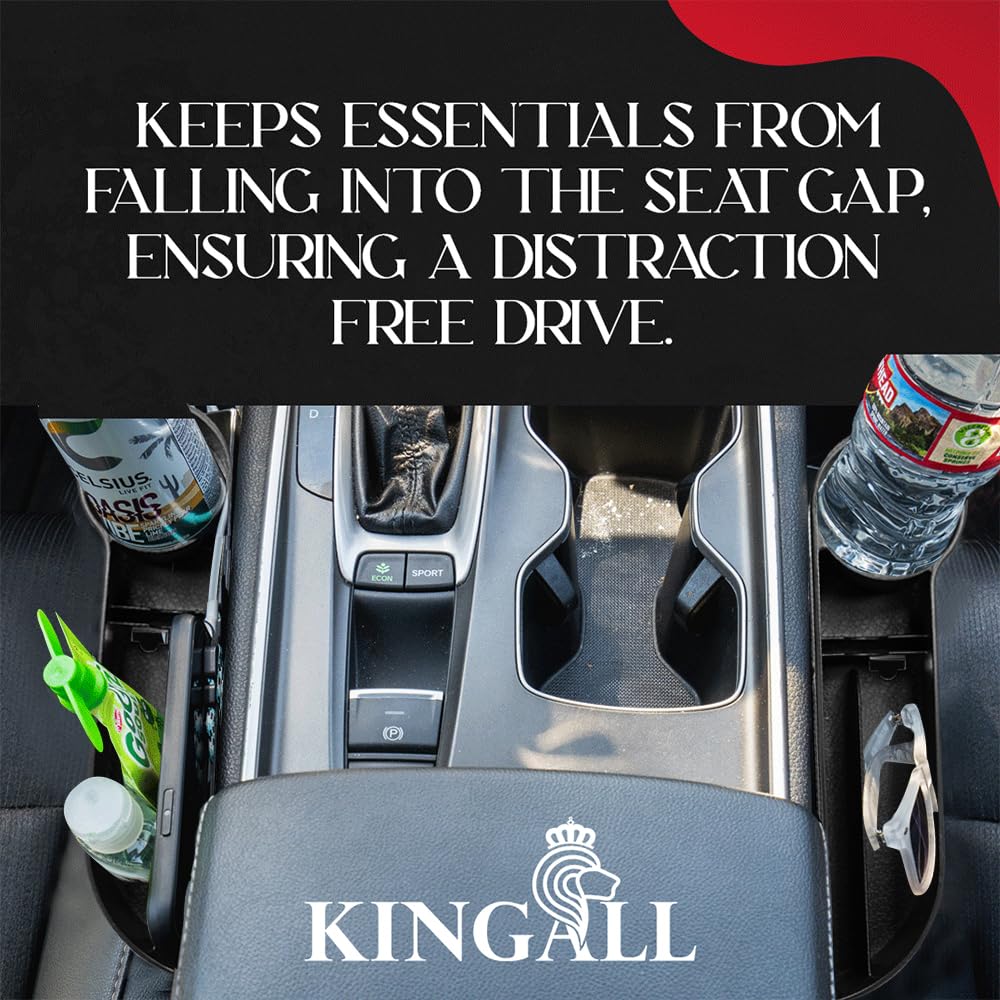 KINGALL cupholder holding coffee cup securely, reduces spills