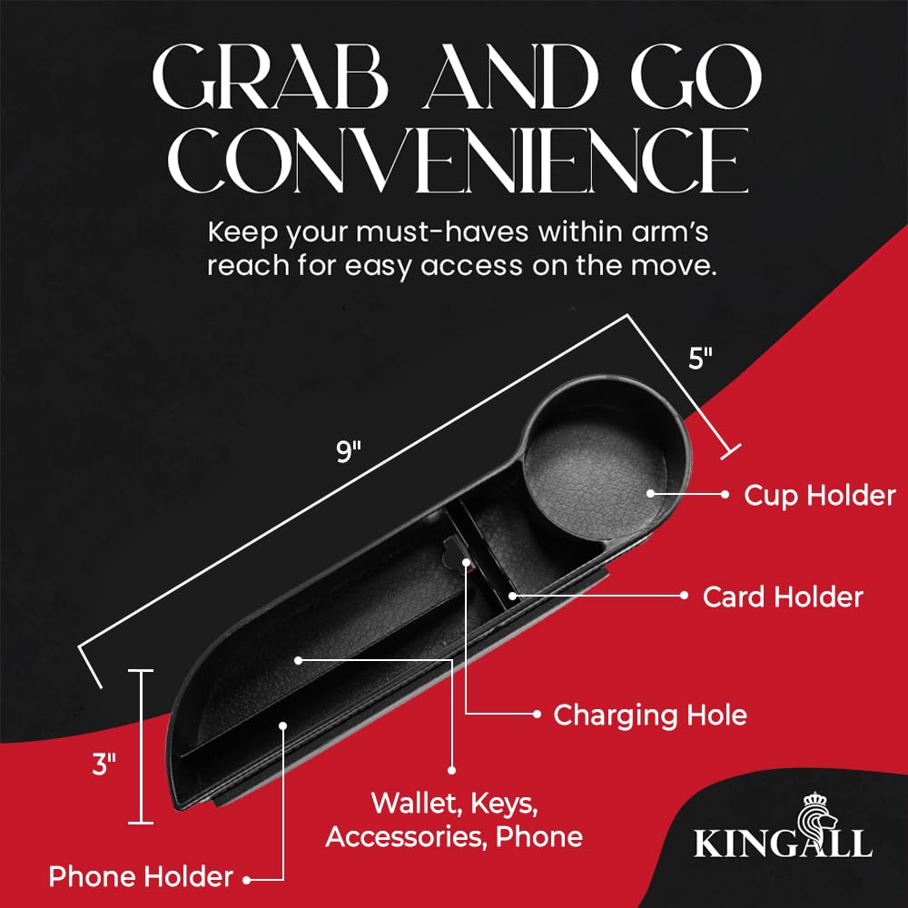 KINGALL installed on driver side, prevents items falling and clutter
