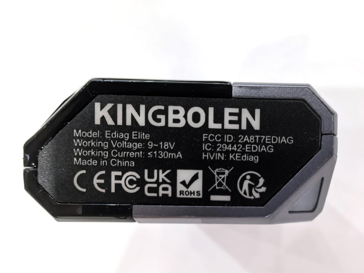 KINGBOLEN Ediag Elite CAN-FD and FCA badge highlighting modern-protocol compatibility benefits
