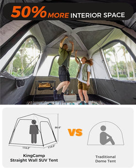 KingCamp mesh roof vent promoting airflow and reduced condensation benefit