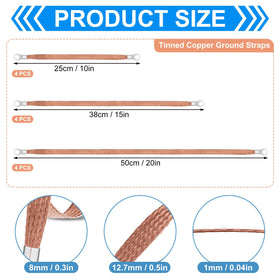 Kingdder braided copper close-up highlighting flexible low-resistance weave benefit