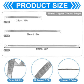 Kingdder flat braided texture close-up showing flexible low-resistance conductivity
