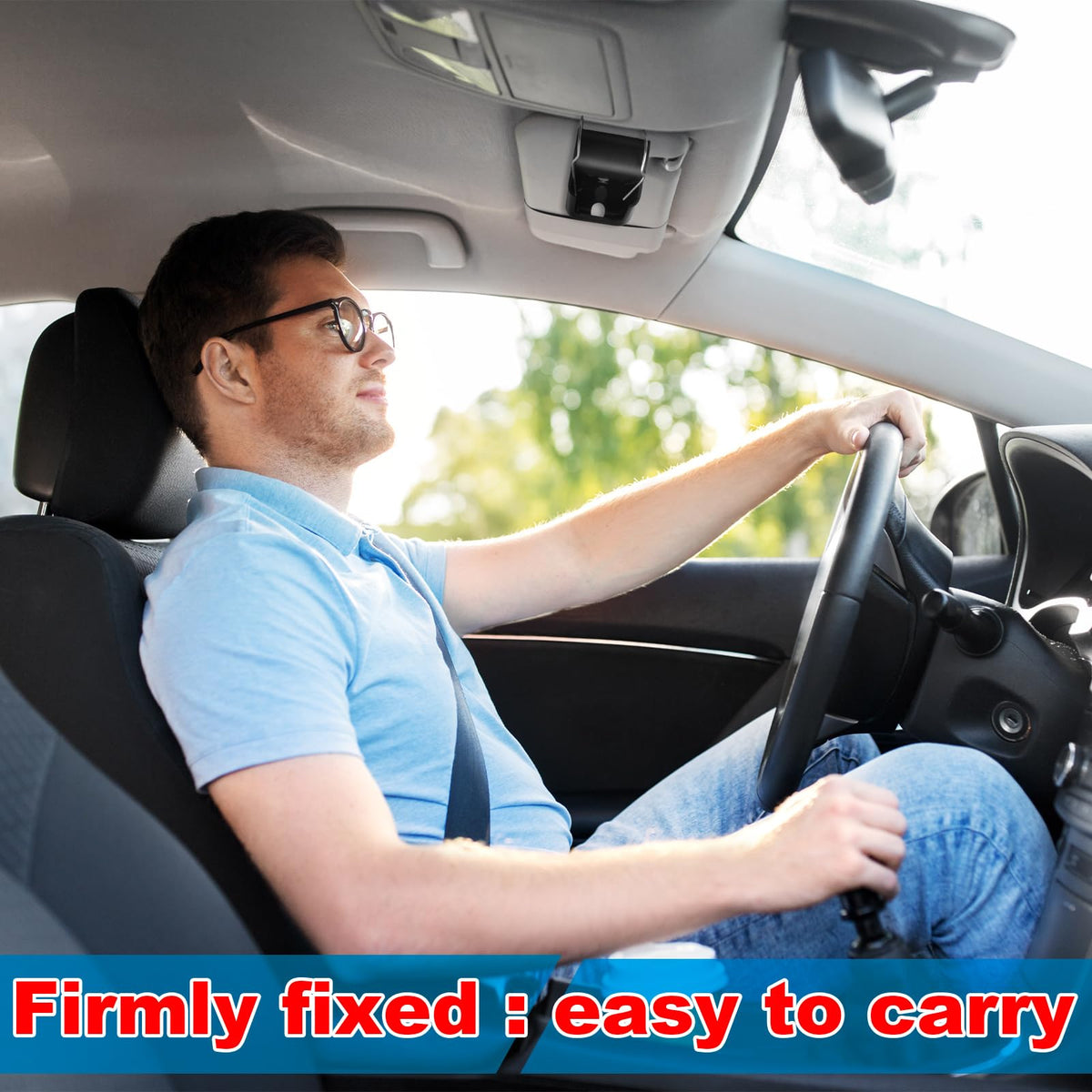 Kingdder in-car lifestyle usage showing quick access and unobstructed windshield