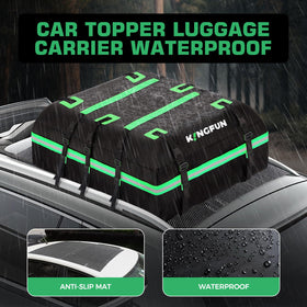 Kingfun close-up of waterproof 700D PVC material protecting luggage
