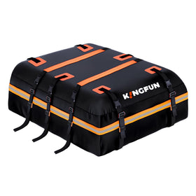 Kingfun front view on car roof showing secure extra storage