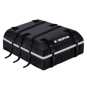 Kingfun front view of rooftop bag showing shape and capacity benefit