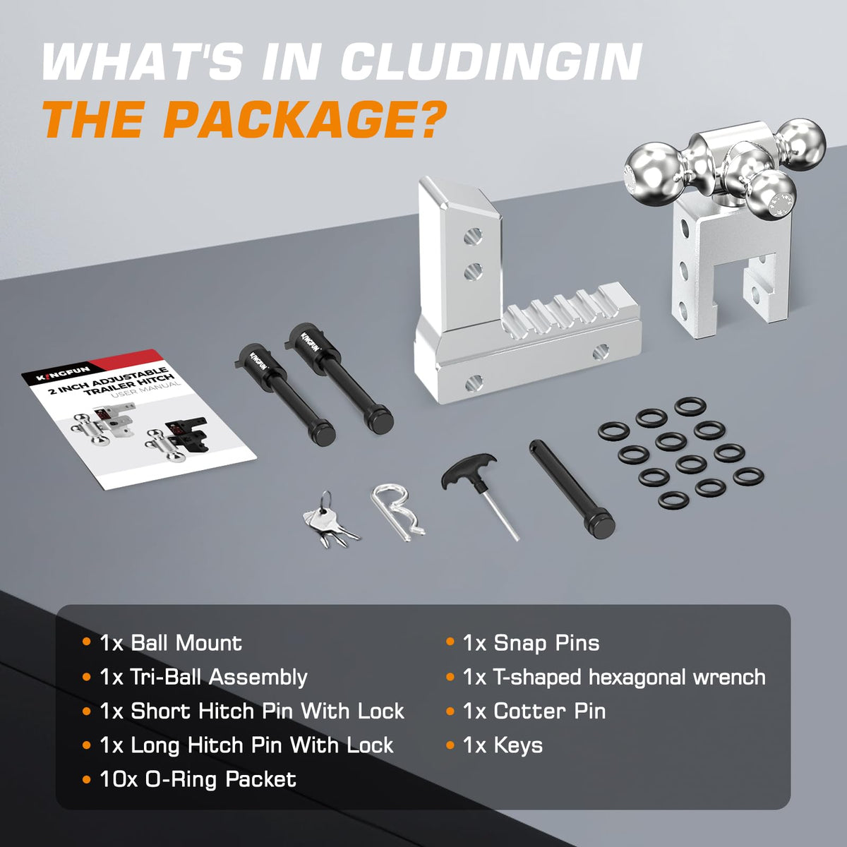 Kingfun sliding adjustment position showing tool-free change convenience