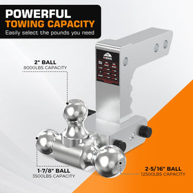 Kingfun side profile highlighting 6-inch rise/drop for precise leveling