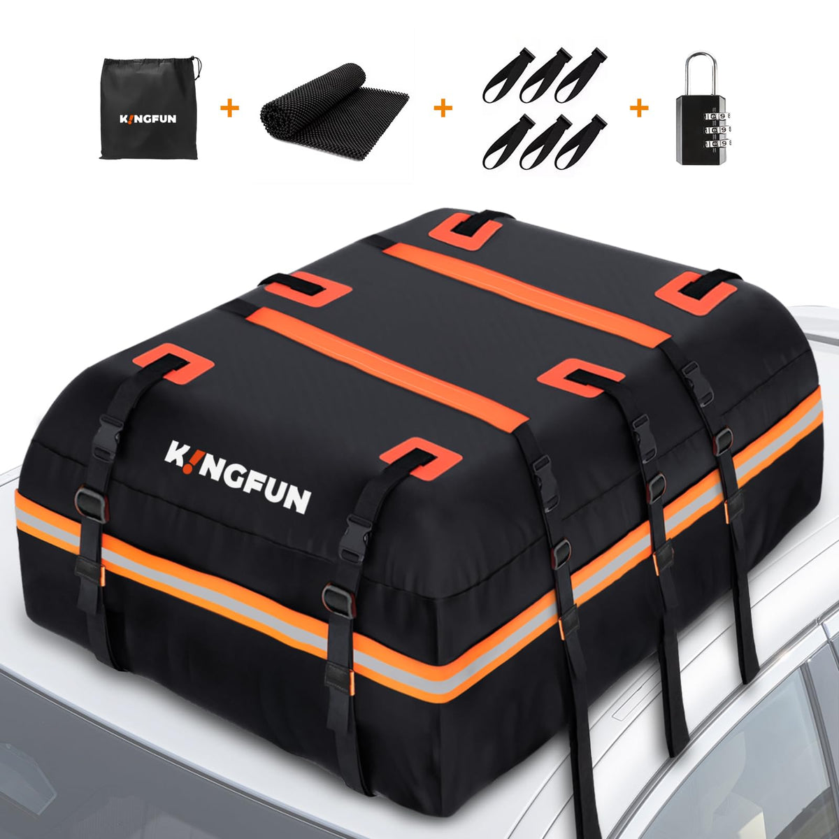 Kingfun rooftop carrier on scenic trip enabling more luggage