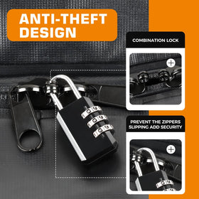 Kingfun straps and door hooks laid out to show fastening options