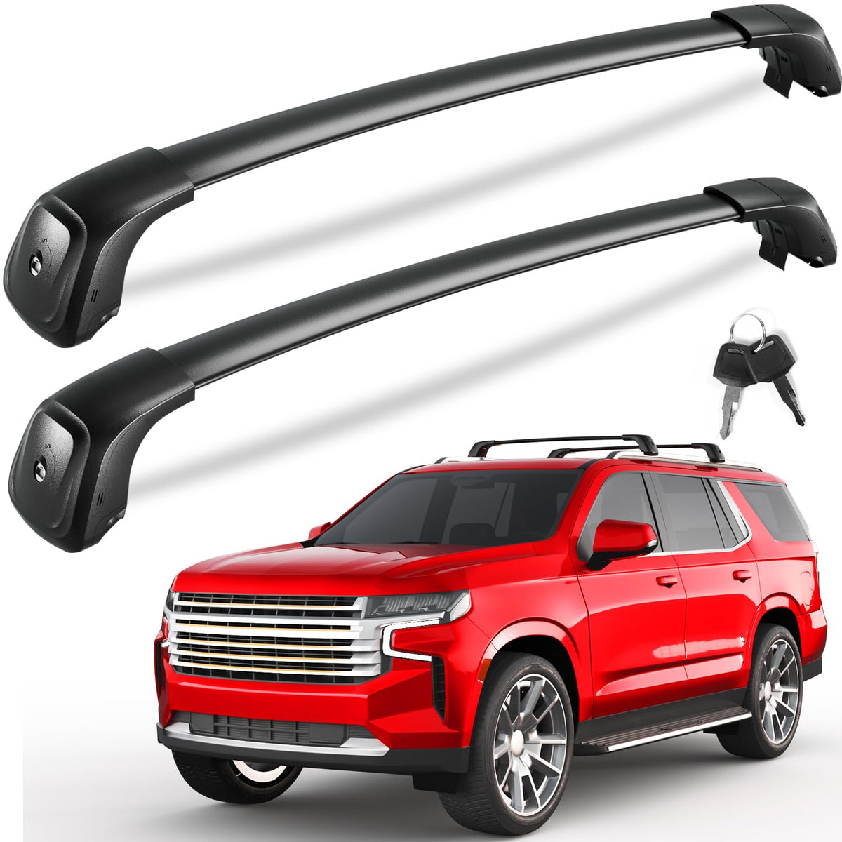 KINGGERI front profile installed on Tahoe showing secure fit and improved load capability