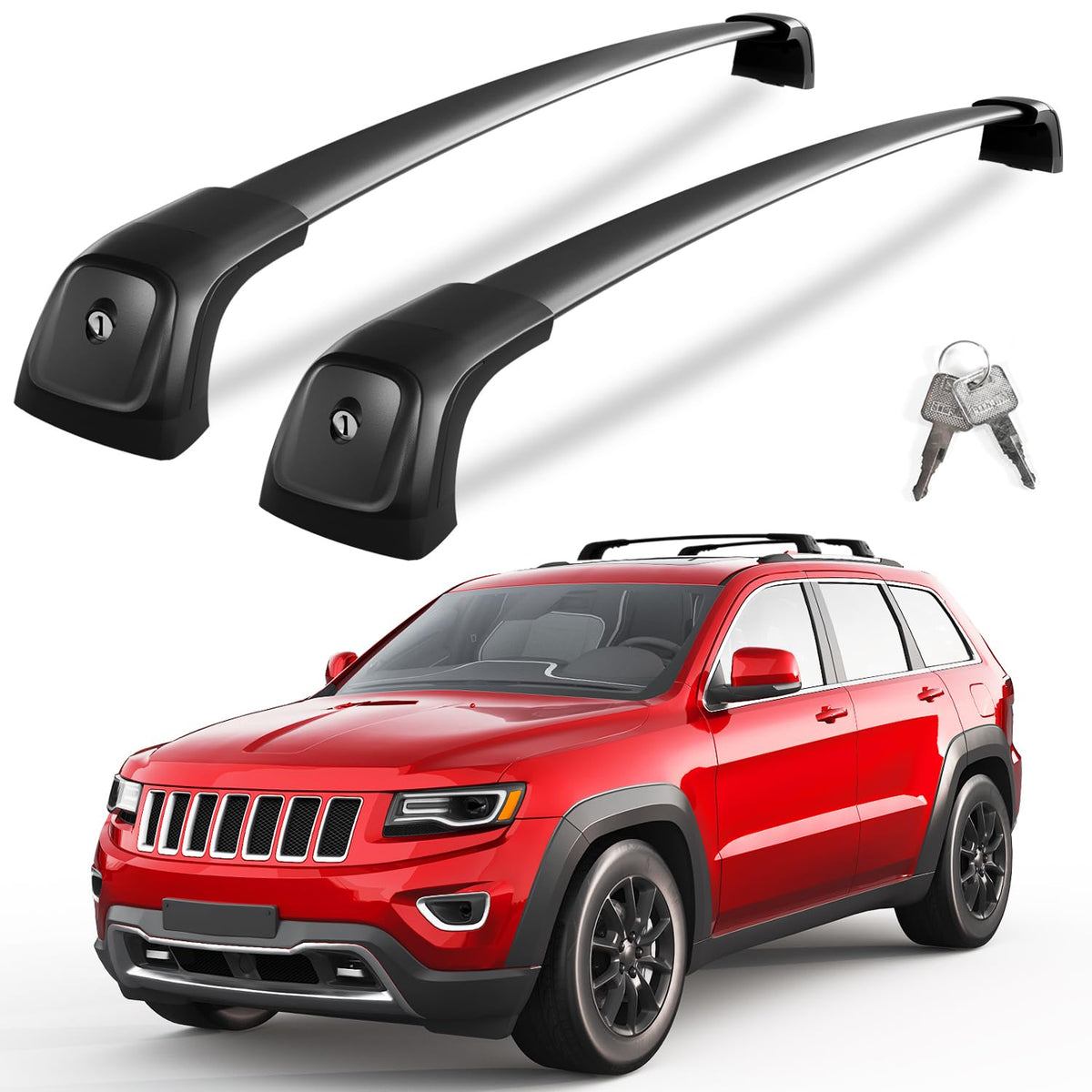 KINGGERI front profile installed on Jeep Grand Cherokee shows secure fit and sleek look