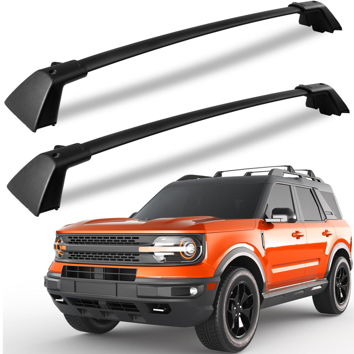 KINGGERI front crossbar mounted on Bronco Sport showing fit and stability