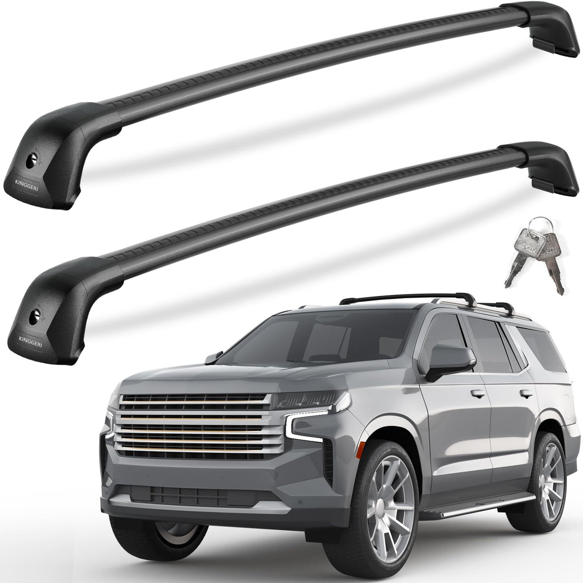 KINGGERI front view installed on Tahoe showing precise fit and stability