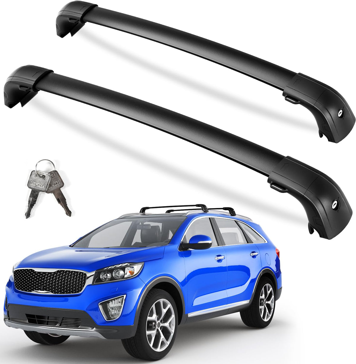 KINGGERI front-installed on Kia Sorento showing clean fit and sturdiness