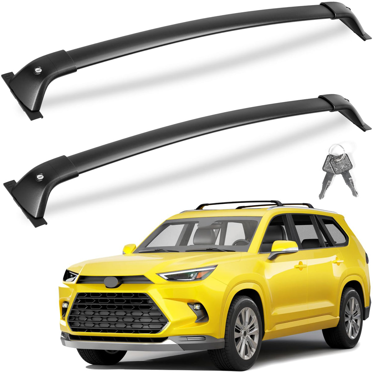 KINGGERI front cross bar installed on Grand Highlander showing secure fit and durability