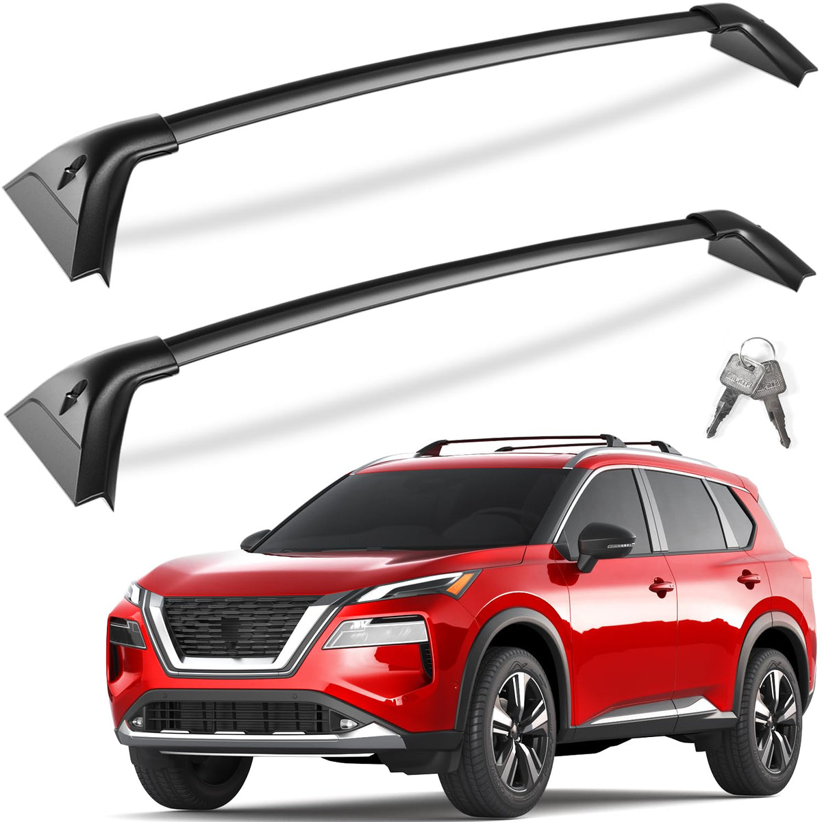 KINGGERI front view mounted on Nissan Rogue showing secure cargo support