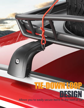 KINGGERI cross bars installed with rooftop cargo box showing added capacity