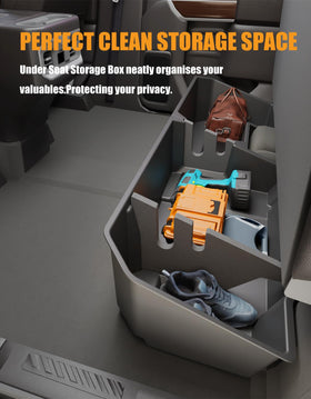 KINGGERI mounted under-seat next to shoe for scale and space-saving benefit