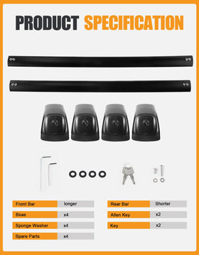 KINGGERI packaging and included hardware demonstrating complete installation kit