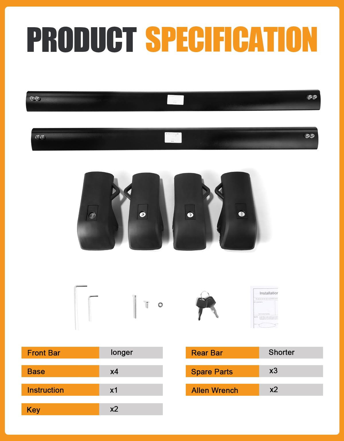 KINGGERI product box and included tools for quick, tool-assisted installation